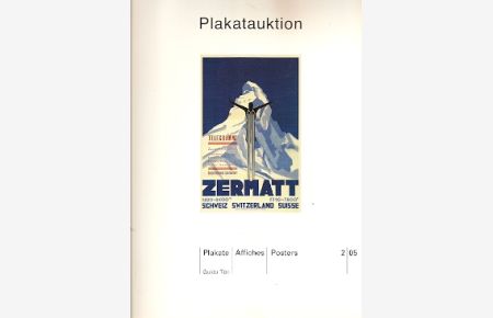 Plakatauktions-Kataloge von Guido Tön, Zürich.   - 5 Kataloge (2/1, 1/2, 1/04, 1/05, 2/05.)