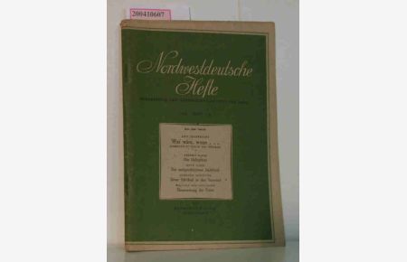 Nordwestdeutsche Hefte, Heft 3/4 /1947, März 1947