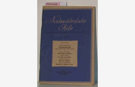 Nordwestdeutsche Hefte, Heft 5/6 /1947, Mai 1947