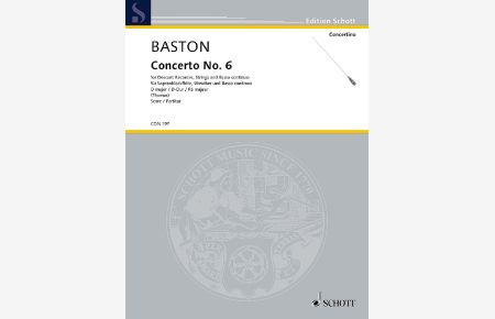 Concerto No. 6 D-Dur  - (Serie: Concertino), (Reihe: Edition Schott)