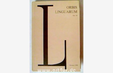 Orbis Linguarum : Vol. 30 : Historia Literatury - History of Literature - Histoire Littéraire - Literaturgeschichte.   - Institut für germanische Philologie der Universität Wroclaw.