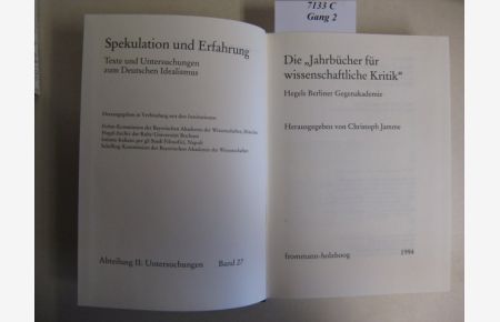 Die Jahrbücher für wissenschaftliche Kritik.   - Hegels Berliner Gegenakademie.