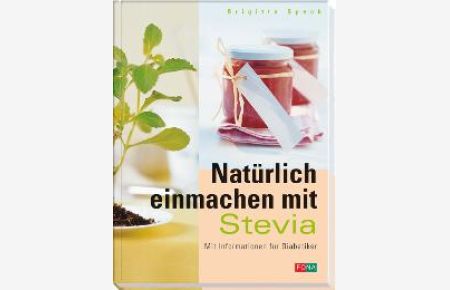 Natürlich einmachen mit Stevia. Mit Informationen für Diabetiker [Gebundene Ausgabe] Brigitte Speck (Autor) Einmachen mit Stevia gehört die Zukunft. Für die Haltbarkeit braucht Eingemachtes nicht zwingend gesüsst zu werden, aber eine angenehme, unaufdringliche Süsse macht Obst und Beeren, Tomaten, Zucchini und Kürbis fruchtiger und aromatischer. Jetzt kann diese mit dem süssen Wunderkraut bewirkt werden, welches fast keine Kalorien hat und für den Organismus eine Wohltat ist. Mit Informationen für Diabetiker bei jedem Rezept. InhaltEinführung zum Thema Einmachen. RezepteKonfitüren, Saft und Gelees aus Beeren und Obst, Kompott aus Kern- und Steinobst, heiss Einfüllen von Früchten und Tomaten, Süssaures, Sirup. Natürlich einmachen mit Stevia Mit Informationen für Diabetiker