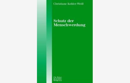 Schutz der Menschwerdung. Der Schwangerschaftsabbruch als Thema der evangelischen Ethik von Christiane Kohler-Weiß und Christiane Kohler- Weiß Christiane Kohler-Weiss Schutz der Menschwerdung Ethische Urteile in Schwangerschaftskonflikten. Eine erfahrungsnahe Studie - Ausgezeichnet mit dem Hanna-Jursch-Preis 2003. Die Wahrnehmung der Schwangerschaft als Lebensverhältnis eigener Art - auf dieser Verständnisgrundlage gelingt Christiane Kohler-Weiß eine erhellende Analyse einer Ethik des Schwangerschaftskonflikts. Das Werk bietet einen Überblick über die Debatte im Raum evangelischer Ethik, nimmt weitere Problemkreise wie die Fragen des Embryonenschutzes in den Blick und entwickelt daraus einen eigenen Ansatz, der sich von rein normativ-ethischen Zugängen wohltuend abhebt. Über den Autor: Christiane Kohler-Weiß, arbeitet nach Studium, Vikariat und Tätigkeit als Repetentin am Ev. Stift in Tübingen als Pfarrerin in Württemberg. Schutz der Menschwerdung. Der Schwangerschaftsabbruch als Thema der evangelischen Ethik von Christiane Kohler-Weiß und Christiane Kohler- Weiß Sprache deutsch Maße 150 x 225 mm Einbandart kartoniert Geisteswissenschaften Religion Theologie Christentum christliche Ethik Geburt Religionswissenschaften Theologe Christenheit Schwangerschaftsabbruch Systematische Theologie ISBN-10 3-579-05413-9 3579054139 ISBN-13 978-3-579-05413-1 9783579054131