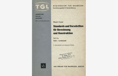 Standards und Vorschriften für Berechnung und Konstruktion Teil IIa Stahl - Leichtmetall  - Handbücher für das Bauwesen