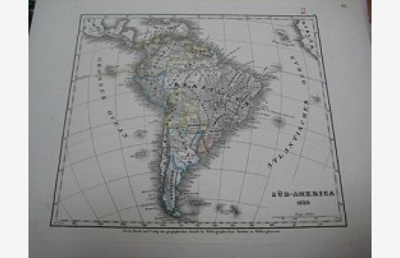 Landkarte Süd-America 1830