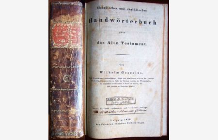 Hebräisches und chaldäisches Handwörterbuch über das Alte Testament.