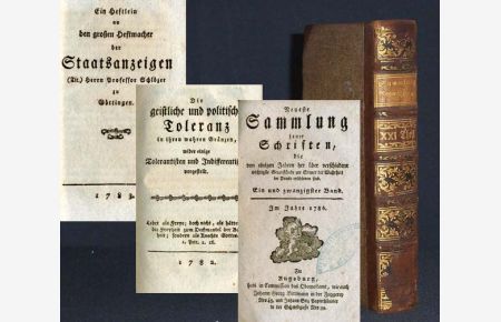 Neueste Sammlung jener Schriften, die von einigen Jahren her über verschiedene wichtigste Gegenstände zur Steuer der Wahrheit im Drucke erschienen sind. Ein und Zwanzigster [21. ] Band. Im Jahre 1786.
