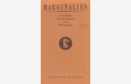 Marginalien 168 / 2002. Zeitschrift für Buchkunst und Bibliophilie.   - Hrsg. von der Pirckheimer Gesellschaft.