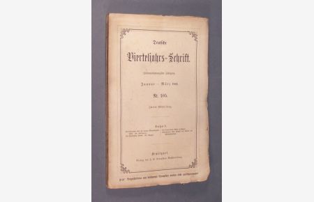 Deutsche Vierteljahrs-Schrift. Jahrgang 27, Januar-März 1864, Nr. 105, Abteilung 2, Heft 1.