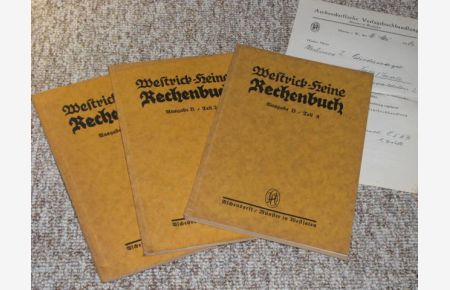 Rechenbuch für die höhere und mittlere Lehranstalten. Westrick-Heine-Braun. Ausgabe B (3 Teile).