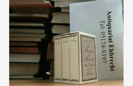 Pandora oder Kalender des Luxus und der Moden. 1787, 1788, 1789. Hier 3 Bände komplett!