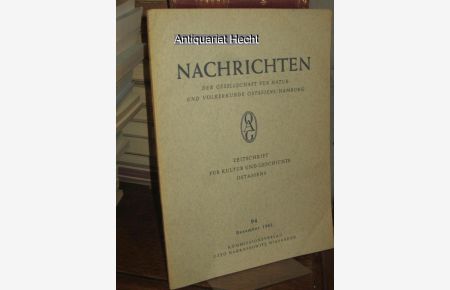 NOAG 94 - 1963 Nachrichten der Gesellschaft für Natur- und Völkerkunde Ostasiens/Hamburg. Zeitschrift für Kultur und Geschichte Ostasiens.