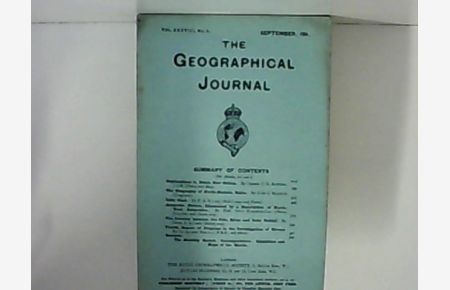 The Geographical Journal. Vol. 38. - No. 3. - September 1911.