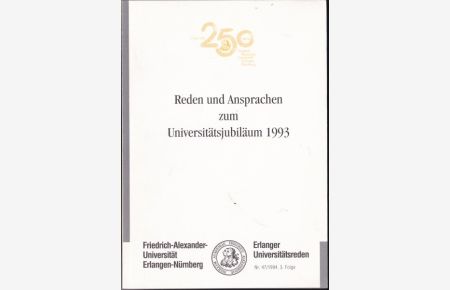 Reden und Ansprachen zum Universitätsjubiläum 1993