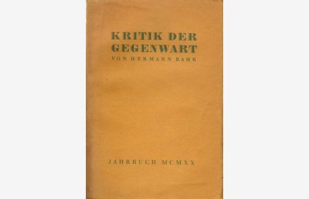 Kritik der Gegenwart.