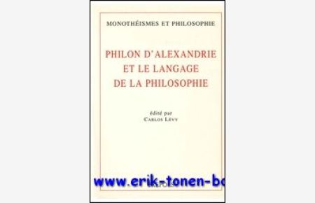 Philon d'Alexandrie et le langage de la philosophie,