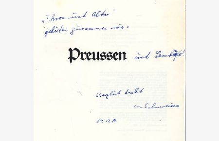 Preußen. [Bücherverzeichnis. ]  - Hrsg. von der Amerika-Gedenkbibliothek.