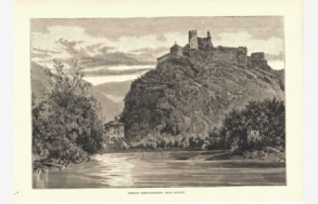 Schloss Sigmundskron Bozen Festung Burg Messner 1880 Original Stich Engraving