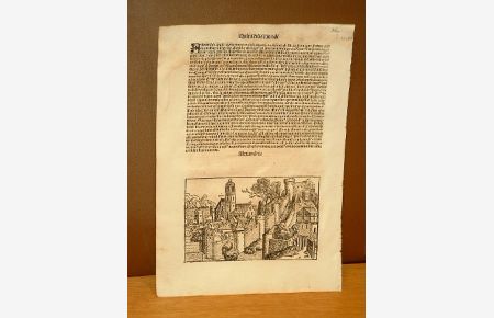Alexandria. Einzelblatt aus dem Liber Chronicarum, Nürnberg um 1493. ( Folium LXXVII )