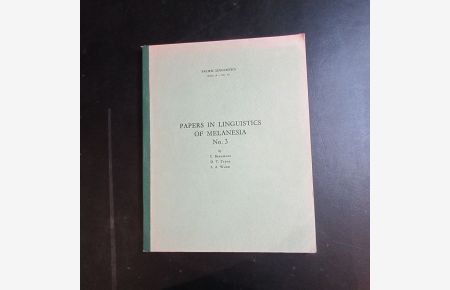 Papers in Linguistics of Melanesia No. 3 (Pacific Linguistics - Series A-No. 35)