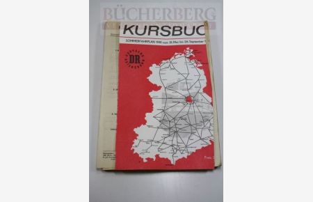 Kursbuch der Deutschen Reichsbahn Binnenverkehr Sommerfahrplan 1981  - vom 31. Mai bis 26. September 1981 Deutsche Reichsbahn