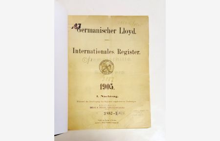 Internationales Register. 1905. Nachträge: 1. -12.