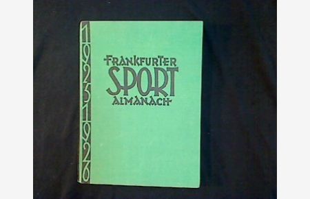 Frankfurter Sport-Almanach 1925-26.