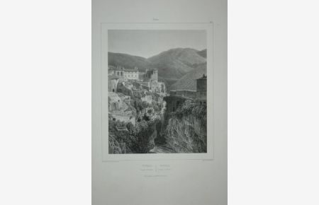 Ansicht: Temple de Vesta. Lithographie von Deroy.