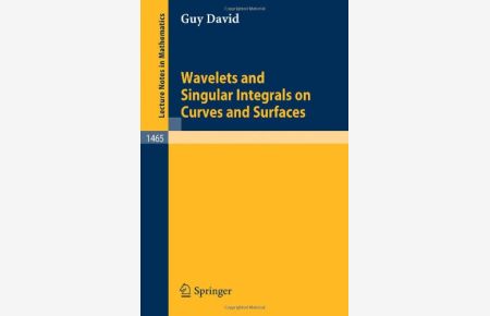 Wavelets and Singular Integrals on Curves and Surfaces. (Lecture notes in mathematics, vol. 1465 / Nankai Institute of Mathematics, vol. 8)