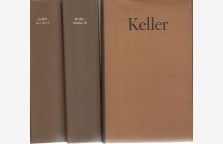 Werke von Gottfried Keller in drei Bänden Jubiläumsbibliothek Der Deutschen Literatur
