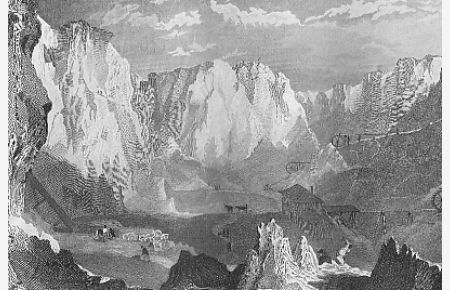 Die Zinngruben in Cornwallis. Stahlstich von L. Dant, Blattgröße: 19 x 25 cm, um 1850.