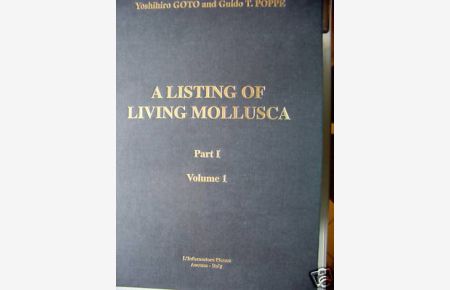 A Listing of Living Mollusca lebenden Weichtiere PI/V1