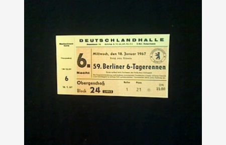 59. Berliner 6-Tage-Rennen. 18. 01. 1967.   - 6. Nacht. Obergeschoß.