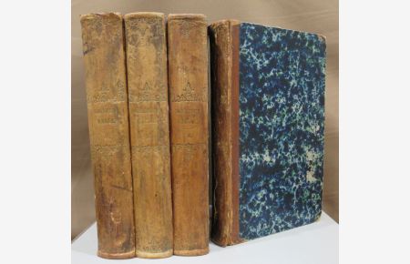 Goethe`s poetische und prosaische Werke in zwei Bänden. (in jeweils 2 Abteilungen). Herausgegeben von Eckermann und Riemer. Mit acht Stahlstichen.
