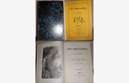 Die vier Jahreszeiten. Mit einer Vegetationsansicht und 95 in den Text gedruckten Illustrationen in Holzschnitt und Typen-Naturselbstdruck von Eduard Kretzschmar.