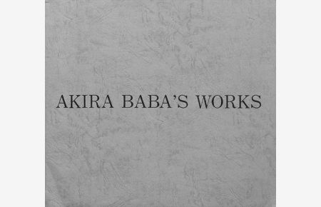 Akira Baba`s works.