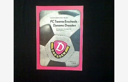 Europapokal-Programmheft: Dynamo Dresden - FC Twente Enschede. 05. 11. 1980. UEFA-CUP 2. Runde.