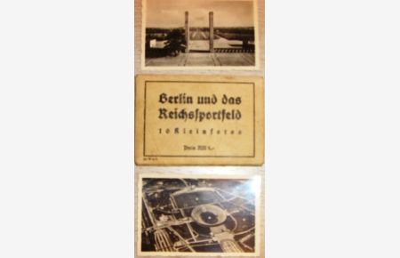 (Olympiade 1936) Berlin und das Reichssportfeld. 10 Kleinfotos (im Mäppchen).