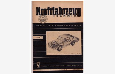 Kraftfahrzeugtechnik - Heft 7 - 1. Jahrgang 1951