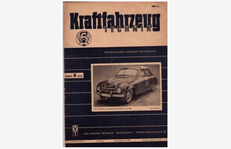 Kraftfahrzeugtechnik - Heft 6 - 3. Jahrgang 1953