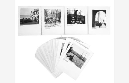 90 Fotokarten einer Italienreise (Städte, Landschaften, Alltagsszenen). Nicht datiert (ca. 1930). Vermutlich Dokumentation einer privaten Reise.