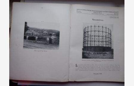 Apercu Général des nouveaux Appareils de l'Industrie du Gaz 1909. Berlin-Anhaltische Maschinenbau AG.
