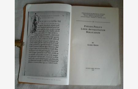 Pseudo-Philo's Liber Antiquitatum Biblicarum. By Guido Kisch.   - (= Publications in Mediaeval Studies, Volume 10.)