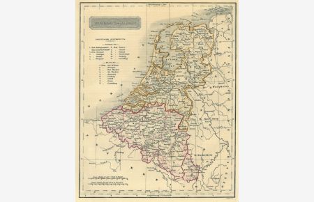 Niederland u. Belgien. Gesamtkarte.