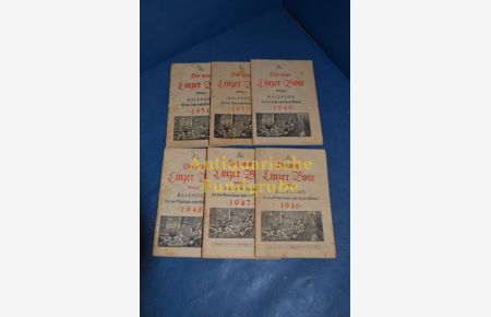 Der neue Linzer Bote. Kalender für das gemeine Jahr nach Christi Geburt  - 1946, 1947, 1948, 1949, 1950, 1951
