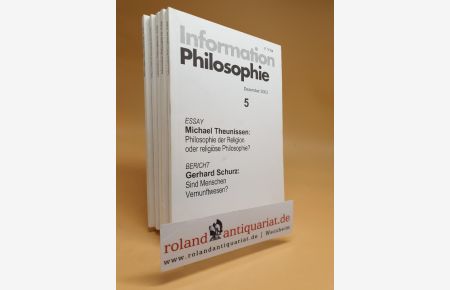 Information Philosophie. 31. Jahrgang 2003, Heft Nr. 1, 2, 3, 4, 5/03 (kompletter Jg. ).