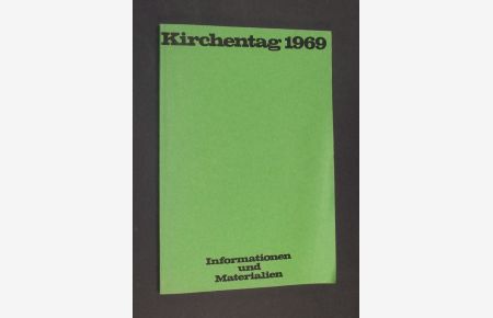 14. Deutscher Evangelischer Kirchentag Stuttgart. Informationen und Materialien.