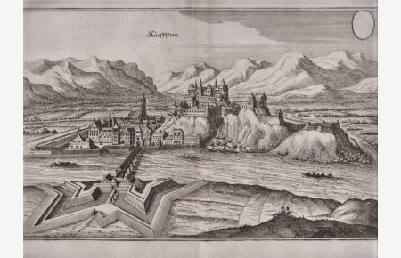 Kueffstein (Kufstein in Tirol). Orig. Kupferstich von Matthäus Merian, 1649.
