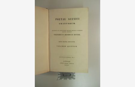 Poetae Scenici Graecorum, Volumen 5. Aristophanis Comoediae, Volumen Primum.